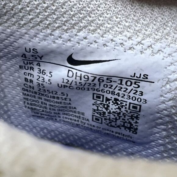 USED sz 4.5Y YOUTH Nike Dunk Low GS Summit White/Hyper Royal Blue DH9765-105 - Picture 8 of 8